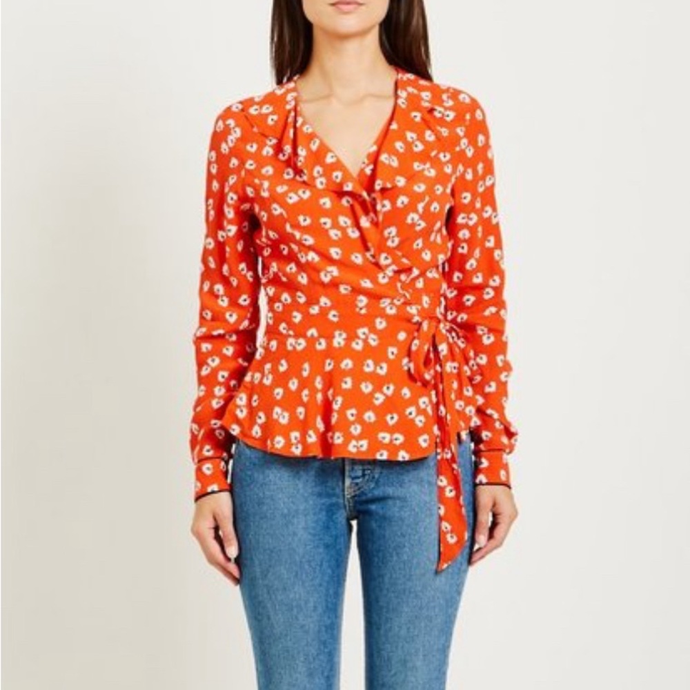 Ganni floral Shirt Crepe Size Small